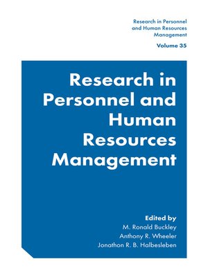 cover image of Research in Personnel and Human Resources Management, Volume 35